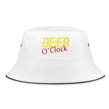Bière demain matin. Dire la bière. Alcool - Bob - blanc/marine - Devant