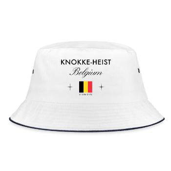 Le braquage de Knokke Belgique coordonne le souvenir de voyage - Bob - blanc/marine - Devant