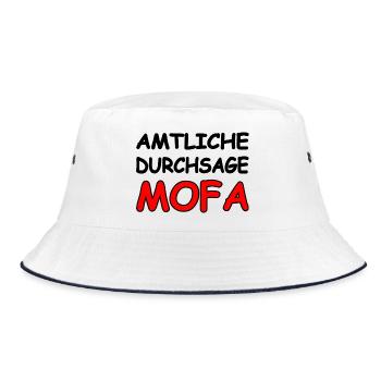 Mofa - Bucket Hat - Weiß/Navy - Vorne