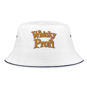 Whisky Profi - Bucket Hat - Weiß/Navy - Vorne