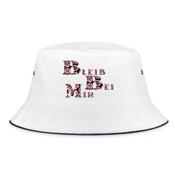 bleib bei mir - Bucket Hat - Weiß/Navy - Vorne