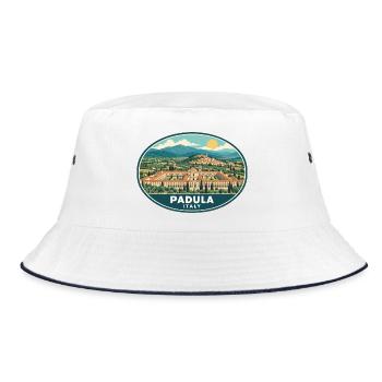 Erleben Sie Padula in Italien Campania Heritage - Bucket Hat - Weiß/Navy - Vorne