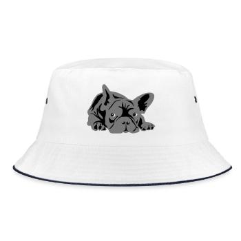 bouledogue français 2 couleurs - Bob - blanc/marine - Devant