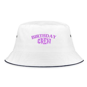 Birthday Crew - Bucket Hat - white/navy - Front