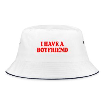 i have a boyfriend - Bob - blanc/marine - Devant