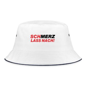 SchMerz lass nach - nein zu Merz - Bucket Hat - Weiß/Navy - Vorne