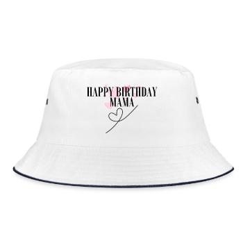 Happy Birthday Mama Lieblingsmensch Geburtstag - Bucket Hat - Weiß/Navy - Vorne
