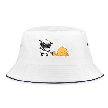 Working sheep - Bucket Hat - white/navy - Front