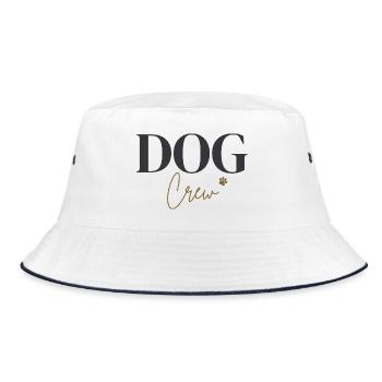 Dog Crew - Bucket Hat - Weiß/Navy - Vorne