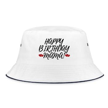 Happy Birthday Mama Lieblingsmensch Geburtstag - Bucket Hat - Weiß/Navy - Vorne