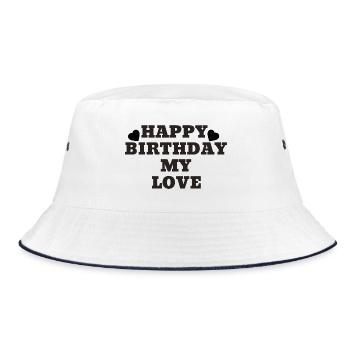 Joyeux anniversaire mon amour - Bob - blanc/marine - Devant