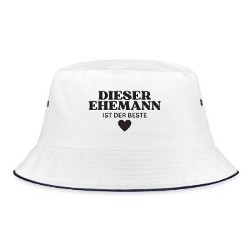 Dieser Ehemann ist der Beste - Bucket Hat - Weiß/Navy - Vorne
