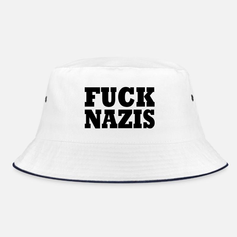 Fuck nazis Bucket Hat