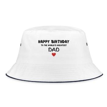 Happy Birthday Dad Favorite Person - Bucket Hat - white/navy - Front