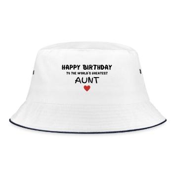 Joyeux anniversaire tante Personne préférée - Bob - blanc/marine - Devant