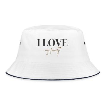 I love my family - Bucket Hat - Weiß/Navy - Vorne