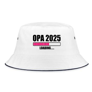 Opa 2025 - Bucket Hat - Weiß/Navy - Vorne