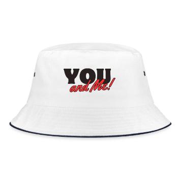 YOU & ME - Bucket Hat - white/navy - Front