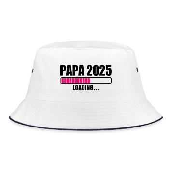 Papa 2025 - Bucket Hat - Weiß/Navy - Vorne