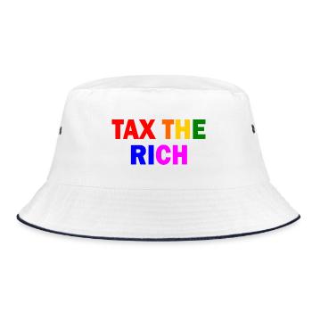 Tax the rich - Bucket Hat - Weiß/Navy - Vorne