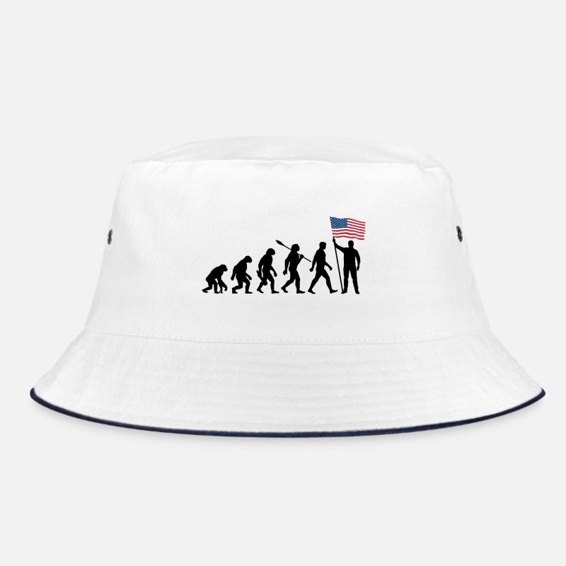 America - USA - Evolution - Flag - Nation Bucket Hat