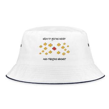 What if you're right? - Bucket Hat - white/navy - Front