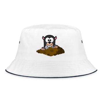 Molecule comic style - Bucket Hat - white/navy - Front