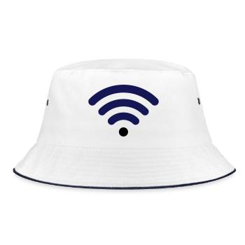 Wifi - Bucket Hat - white/navy - Front