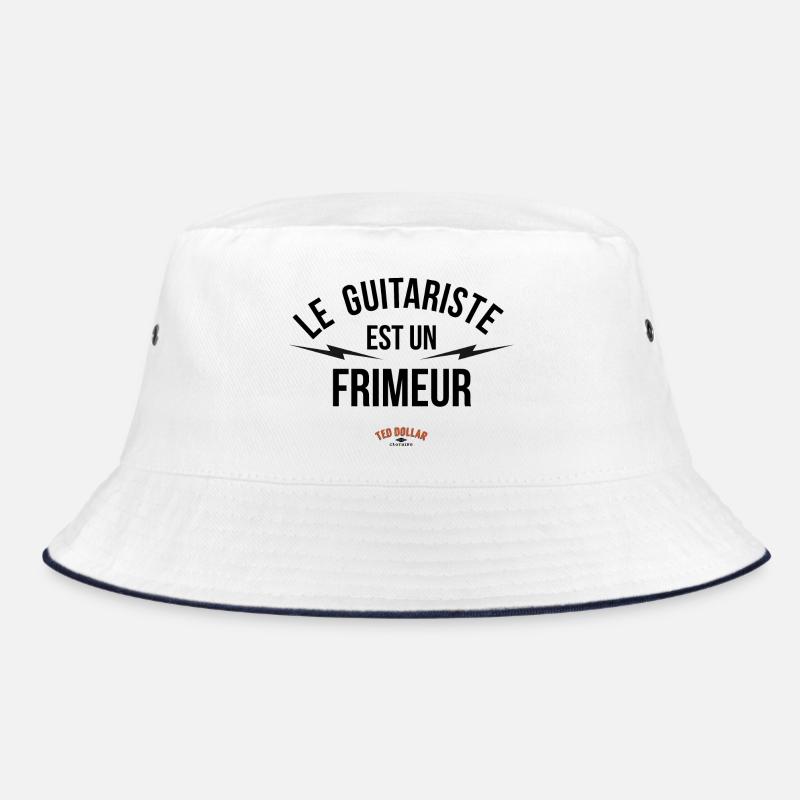 guitariste frimeur - Bucket Hat - Weiß/Navy