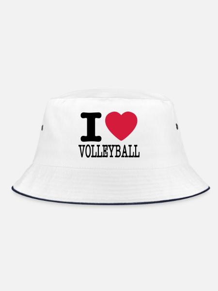 J'aime le volley-ball / j'aime la chemise de volleyball - Bob - blanc/marine - Devant