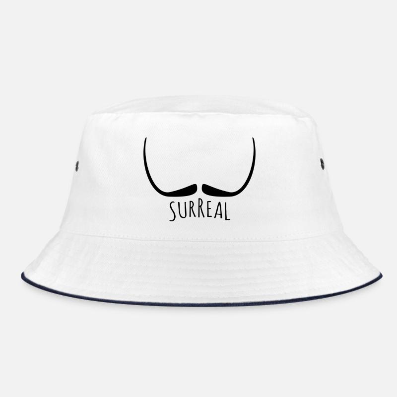 moustache surréaliste - Surreal - Bob - blanc/marine
