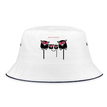 Red-Eye-Maki – der süßeste Blitzunfall der Welt - Bucket Hat - Weiß/Navy - Vorne