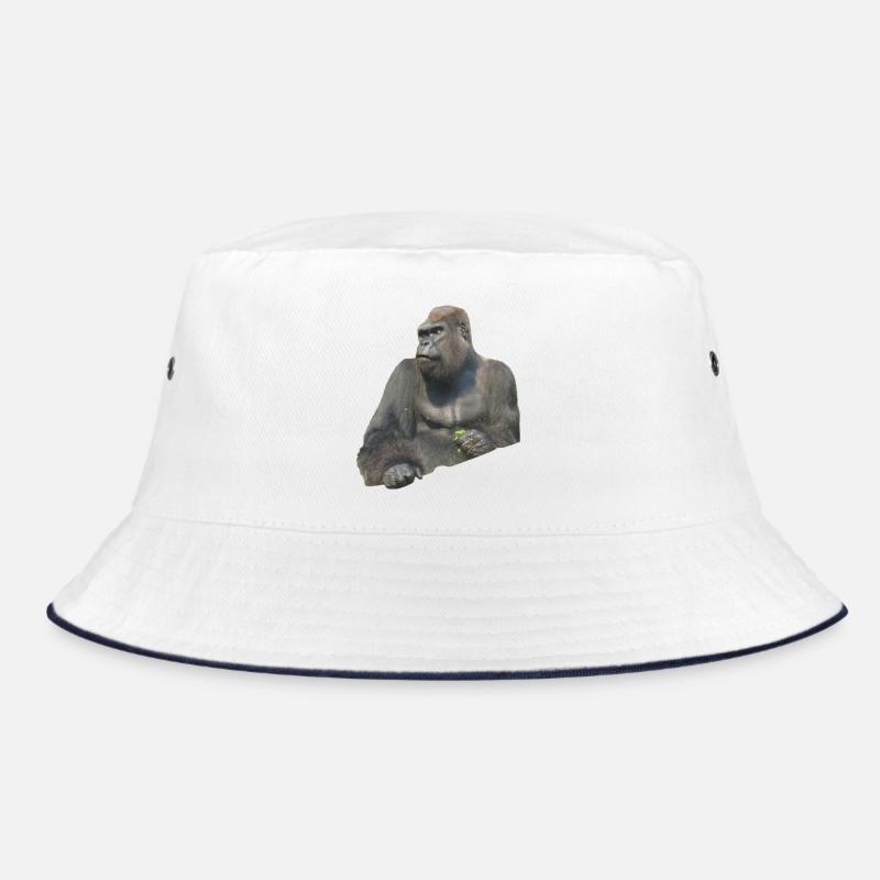 Gorilla - Bucket Hat - Weiß/Navy