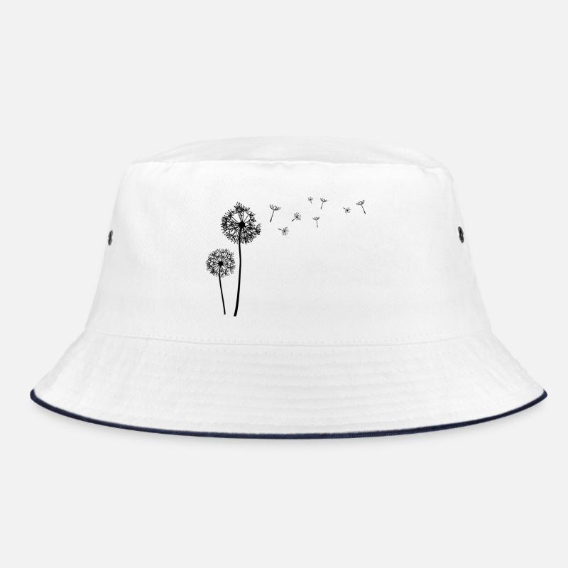 Beautiful dandelion dandelion - Bucket Hat - white/navy