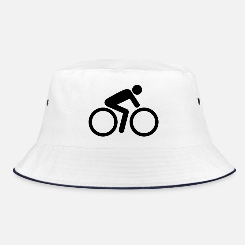 biker cyclist - Bucket Hat - white/navy