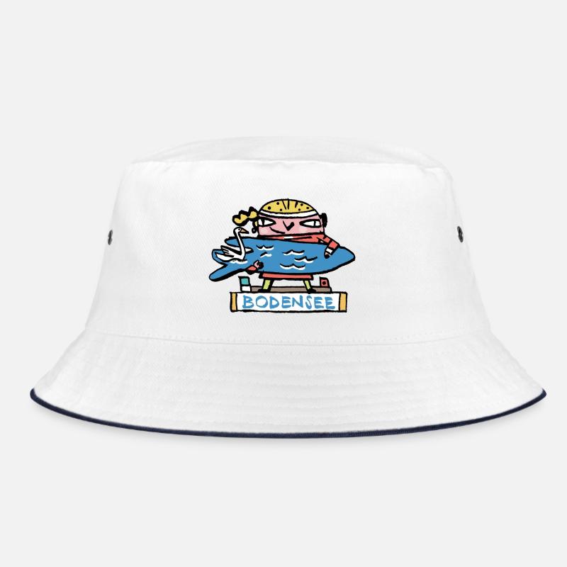 Bodensee Surfer Cartoon Bucket Hat
