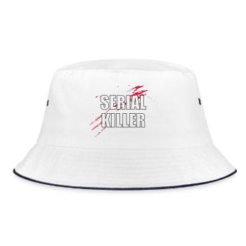 Serial Killer - Bucket Hat - white/navy - Front