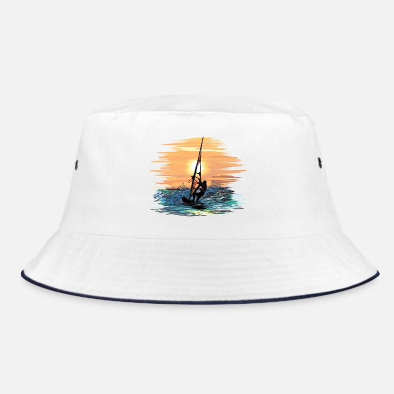 Windsurfing - Bucket Hat - Weiß/Navy
