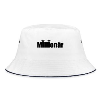 Millionär - Bucket Hat - Weiß/Navy - Vorne