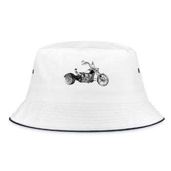Trike - Bucket Hat - Weiß/Navy - Vorne