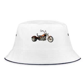 Trike - Bucket Hat - Weiß/Navy - Vorne
