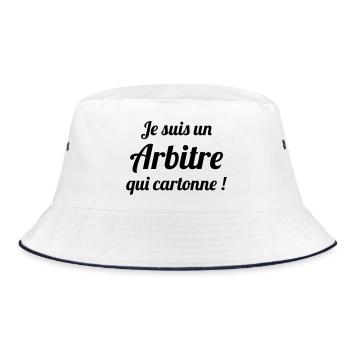 Referee - Schiedsrichter Arbitre - Sport - Match - Bucket Hat - Weiß/Navy - Vorne