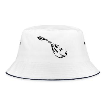 mandolin - Bucket Hat - white/navy - Front