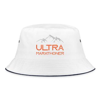 Ultra Marathoner - Bucket Hat - white/navy - Front