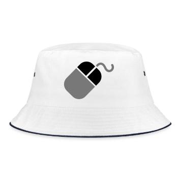 Mouse PC computer - Bucket Hat - white/navy - Front