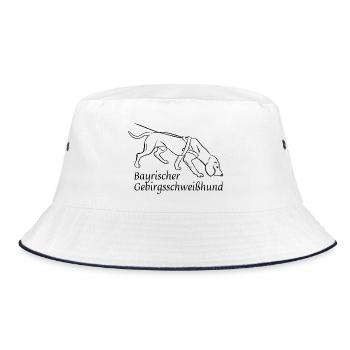 Bayerischer Gebirgsschweißhund - Bucket Hat - Weiß/Navy - Vorne