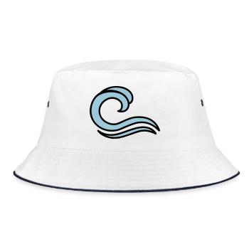 waves - Bucket Hat - white/navy - Front