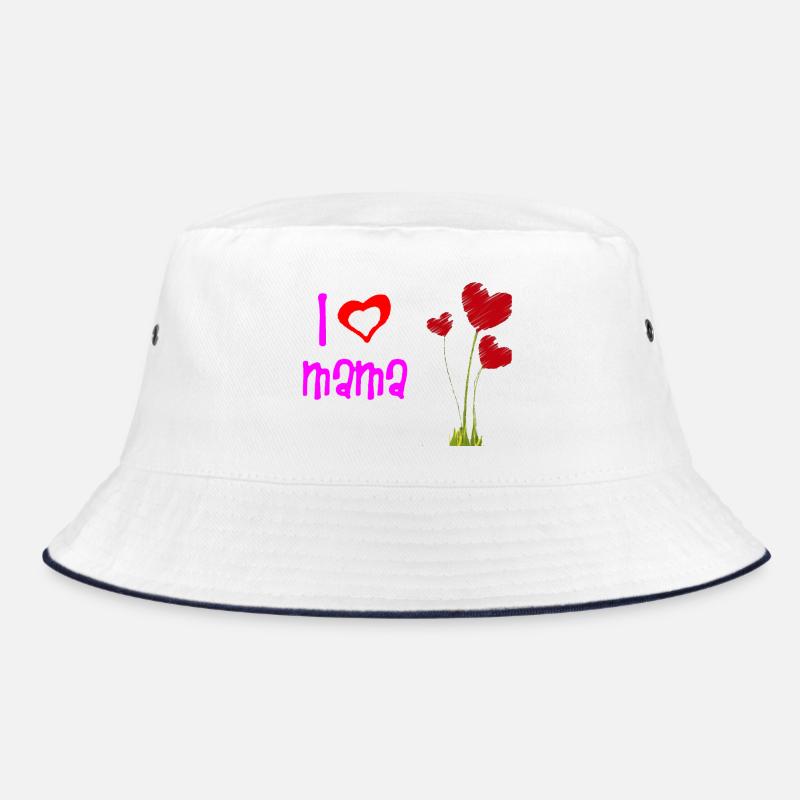 Liebevolles Muttertagsherz Blumendesign Bucket Hat