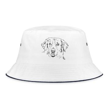 Golden Retrievers - Bucket Hat - white/navy - Front