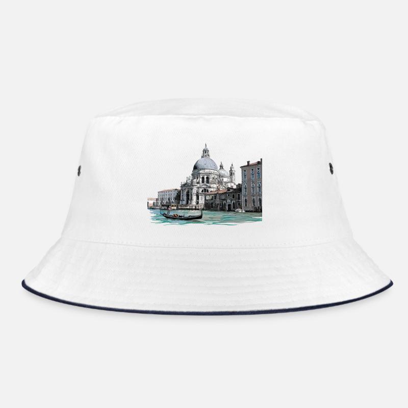 Venice - Bucket Hat - white/navy